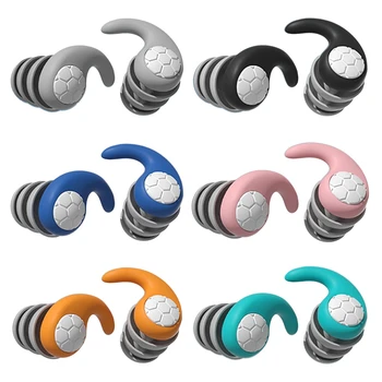 1 пара водонепроницаемых силиконовых затычек для ушей, Звукоизоляция, Затычка для ушей, шумоподавление, трехслойные затычки для ушей, Удобные спортивные