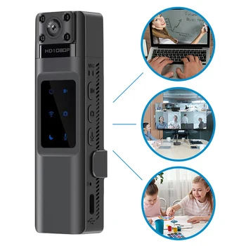 Цифровой видеомагнитофон Поддержка маленькой видеокамеры WIFI TF 128 ГБ Мини-камера для ношения на теле ИК ночного видения 1000 мАч Широкоугольная на 130 градусов