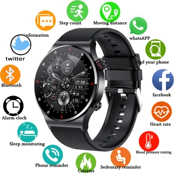 ЭКГ PPG Bluetooth Вызов Смарт-часы Мужские 2022 Спортивный браслет NFC Водонепроницаемый Пользовательский циферблат Мужские умные часы для IOS Android
