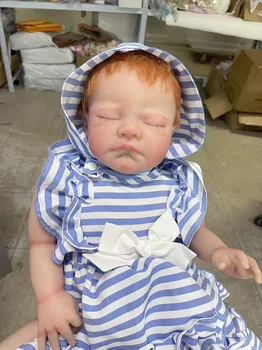 FBBD 20-дюймовая августовская кукла-Реборн, уже раскрашенная, Готовая к 3D-рисованию спящая кукла-младенец с видимыми венами