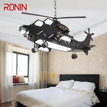 Подвесной светильник RONIN для детского самолета, винтажный светодиодный креативный мультяшный вертолет для декора Детской комнаты Детского сада