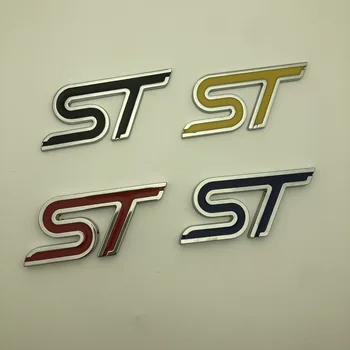 1шт Красный Желтый Синий Черный Металлический значок с логотипом ST, Наклейка на автомобиль, 3D Наклейка Ford Focus ST Mondeo, Аксессуары для укладки автомобилей