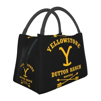 Женская сумка для ланча с изоляцией Yellowstone Dutton Ranch, сменный холодильник, термос для ланча, Пляжный кемпинг, путешествия