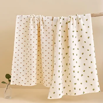 Детское хлопчатобумажное пеленальное одеяло, Муслиновое Банное полотенце, чехол для коляски из ткани для новорожденных, Марлевое одеяло для сна малыша