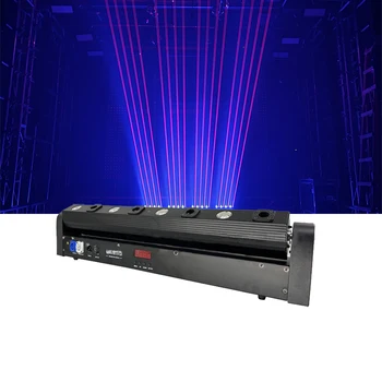 Свет лазерного проектора с 8 глазами, движущаяся головная лампа, DMX-контроль, RGB, эффект освещения сцены DJ Disco для вечеринки с танцевальной музыкой