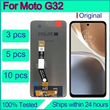 Оптовая продажа для Motorola Moto G32 Замена экрана Оригинальные ПК Ремонт сенсорного дисплея Сборка дигитайзера Pantalla LCD Reparatur