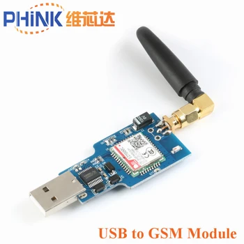 Четырехдиапазонный GPRS SIM800 SIM800C от USB до GSM, модуль SIM800C для беспроводных SMS-сообщений, совместимых с Wi-Fi и Bluetooth, с антенной