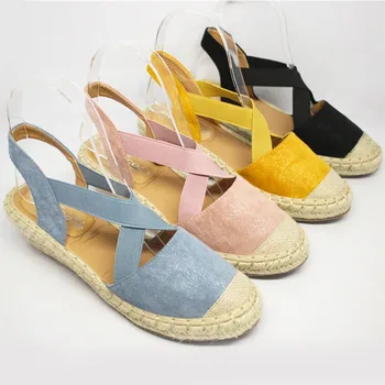 Женские сандалии, летняя обувь в стиле ретро, пляжные сандалии с застежкой на крючок и петлю, женская комфортная винтажная женская обувь, Большие размеры 43