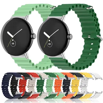 Силиконовый ремешок Ocean для смарт-часов Google Pixel Watch, браслет Correa Accessories, ремень для Pixel Watch Sport Active Band