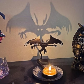 Атмосфера Хэллоуина креативная проекция подсвечник новинка страшный подсвечник тень Темная Ведьма Жертвенный призыв Призрачная свеча