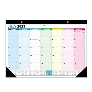 Раздел школьных заметок из плотной бумаги для дома Для планирования на 2023-2024 годы, Ежемесячный офис, легко повесить Простой настольный календарь С крупными линейчатыми блоками.