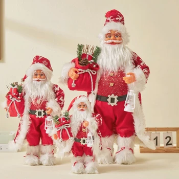 60 см Кукла Санта-Клауса Украшение Рождественской елки Рождество 2023 Navidad Новые Рождественские подарки Декор комнаты Украшения для домашнего подарка