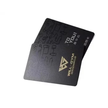 Точечный УФ-логотип, черный матовый, дисконтные карты участников, визитки из ПВХ с CMYK печатью