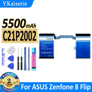 YKaiserin Аккумулятор C21P2002 C21P2001 Для ASUS ROG Phone 5 5S Pro/Zenfone 8 Flip ZS673KS I005DA I005DB Phone5 Pro Zenfone8 Bateria