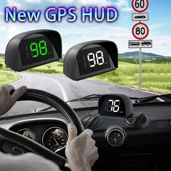 Новый GPS Y05 Головной Дисплей Цифровой Спидометр HUD Для Всех Автомобилей Подключи и Играй Большой Шрифт Аксессуары Для Автоэлектроники Скорость