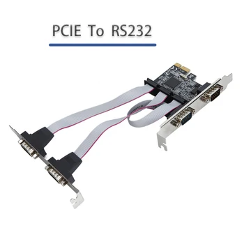 Адаптер PCI-E Riser Card карта расширения PCI-E к RS232 последовательная карта Расширения Последовательная Карточная Игра PCI-E Card компьютерные аксессуары