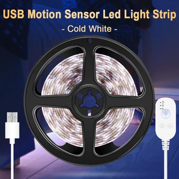 Светодиодные ленты USB Smart Motion Sensor Ламповая лента Водонепроницаемая Гибкая Для гостиной Лестницы Украшения спальни Освещения ламп