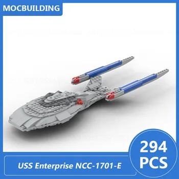 Суверенный Класс USS Enterprise NCC-1701-E Дисплей Модели Moc Строительные Блоки Diy Сборка Кирпичей Космические Детские Игрушки Подарки 294 шт.