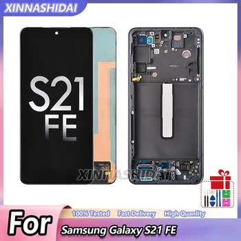 НОВЫЙ AMOLED Для Samsung Galaxy S21 FE 5G G990 G990B G990U G990B/DS G990E Замена ЖК-дисплея с Сенсорным экраном Digitizer В сборе