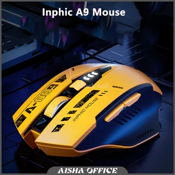 Беспроводная мышь Inphic A9 Bluetooth 2.4G, Трехрежимная Перезаряжаемая Игровая мышь Usb, бесшумная мышь для ПК, Офисный компьютер, Аксессуар для ноутбука