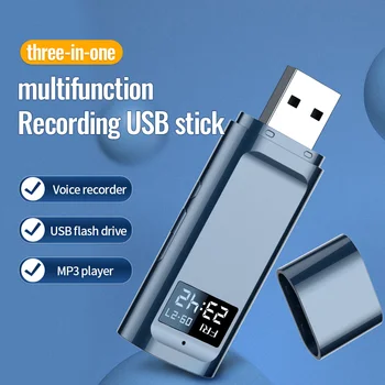 USB-диктофон Профессиональный Перезаряжаемый U-Дисковый Портативный Цифровой аудиомагнитофон Флэш-накопитель Мини-Невидимый аудиодиктофон