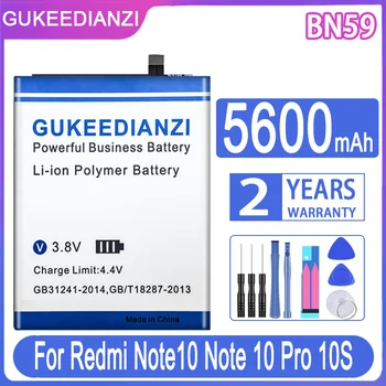 GUKEEDIANZI Высококачественный Новый Аккумулятор BN59 5600mAh для Xiaomi Redmi Note10 Note 10 Note 10 Pro 10S Note10 pro Батареи Инструменты