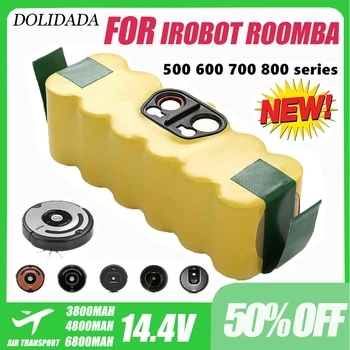 3800 мАч 14,4 В аккумулятор 4800 мАч 6800 мАч для iRobot Roomba 500 600 700 800 900 595 620 650 780 890 Аккумулятор Аккумуляторная батарея