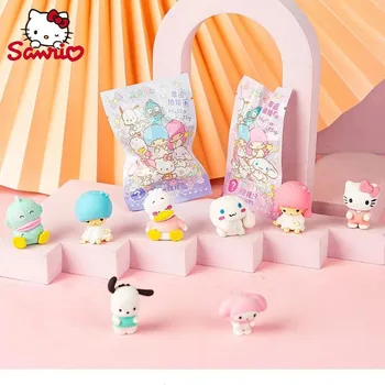 Sanrio 32шт Ластик Kawaii Hello Kitty Мультфильм, Милый Ластик для домашних животных, Милые Обучающие подарки для студентов, Школьные Канцелярские принадлежности Оптом