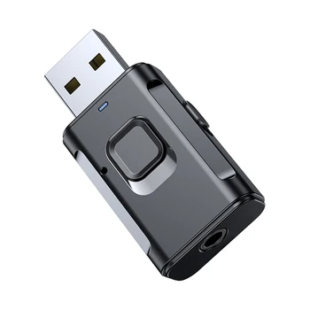 USB Беспроводной Bluetooth-Совместимый Адаптер 5.0 USB Аудиоприемник-Передатчик 3,5 мм Переходник от Мужчины к Мужчине Для Автомобильного телевизора Earset Dongle