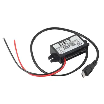 Новое автомобильное зарядное устройство Модуль преобразователя постоянного тока с одним портом от 12 В до 5 В 3A 15 Вт с кабелем Micro USB CPT-UL-6
