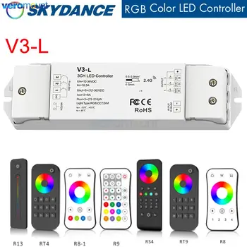 Skydance V3-L RGB Светодиодный Контроллер 12V 24V 36V 3CH 18A 2.4G RF Беспроводной PWM Пульт Дистанционного Управления для 5050 2835 RGB Светодиодной Ленты