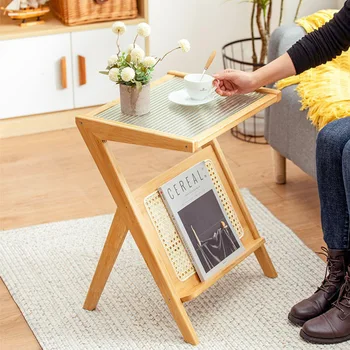 Групповая мебель для чайных столиков в маленькой квартире, журнальный столик средних лет, современная простота из ротанга