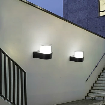 Уличные водонепроницаемые настенные светильники в современном скандинавском стиле 9 Вт 18 Вт Светодиодный настенный светильник для гостиной, веранды, сада, уличного освещения ​