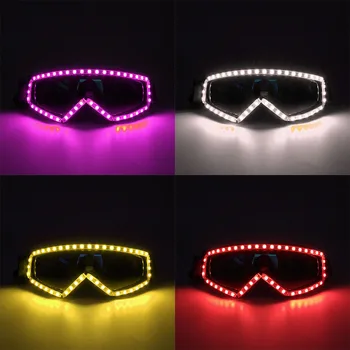 Новые креативные очки со светодиодной подсветкой Модные Светящиеся очки DJ Bar Party Хэллоуин Рождественская сцена Танцевальный Реквизит