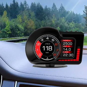 Автомобильный головной дисплей HUD OBD2 GPS Обороты в МИНУТУ Температура воды Дисплей давления турбонаддува Простая установка электронных аксессуаров Сигнализация скорости