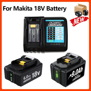 Подходит для замены оригинального аккумулятора Makita 18V BL1860 BL1850 BL1840 BL1830 BL1820 3.0AH 6.0AH 9.0AH аккумуляторных электроинструментов.