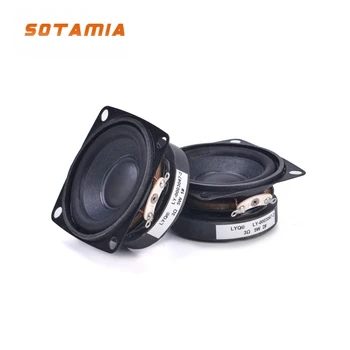 SOTAMIA 2шт 2-дюймовый 53-мм Динамик Полного диапазона 3 Ом 5 Вт Bluetooth Колонки Altavoz PU Боковой Громкоговоритель DIY Sound Домашний Кинотеатр