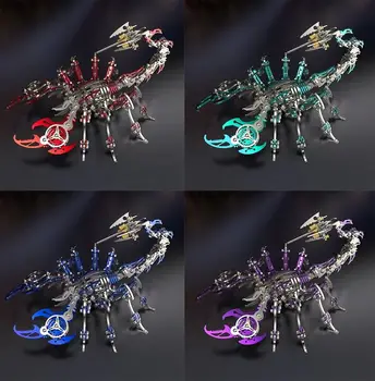 Красочные 3D металлические игрушки Scorpion King в сборе, развивающие головоломки, сделай сам, Собери подарки на День рождения для взрослых для детей