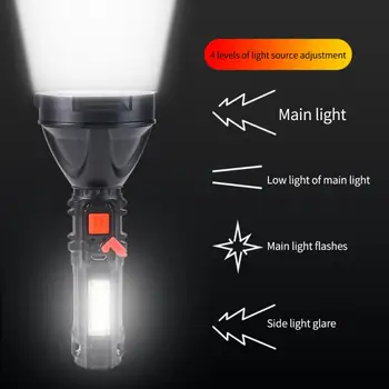 Мощные светодиодные фонари, походный фонарик, USB-аккумуляторная лампа, прожектор, освещение для рыбалки на открытом воздухе, вспышка