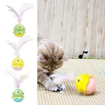 Автоматическая Электрическая Вращающаяся игрушка для кошек, Разноцветные пластиковые забавные игрушки для собак и котенков в форме животных, забавные интерактивные обучающие игрушки для домашних животных