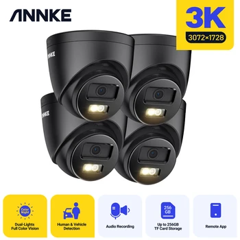 ANNKE 3K Двойная Подсветка ИК-Сетевая Камера Встроенный микрофон Двойная Подсветка IP-камер Безопасности H.265 + Поддержка PoE Камеры В помещении на открытом воздухе