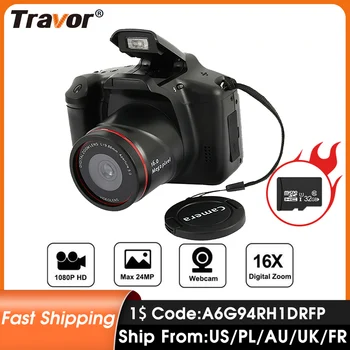 Travor Профессиональные фотокамеры для фотосъемки, портативная цифровая видеокамера с 16-кратным цифровым зумом, селфи-камера с разрешением 16 Мп с разрешением HD.