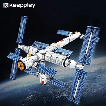 keeppley Китайская космическая станция строительный блок аэрокосмическая серия собранная развивающая игрушка модель украшения подарок на день рождения