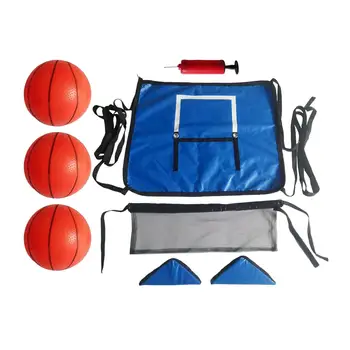 Мини-баскетбольное кольцо для батута с прочным корпусом для детей и взрослых с мини-баскетбольными мячами, Водонепроницаемая баскетбольная подставка