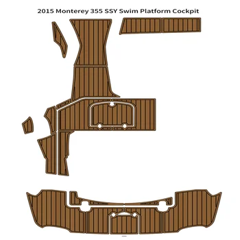 2015 Monterey 355 SSY Платформа для плавания Площадка для кокпита Лодка из вспененного ЭВА и Тикового дерева Пол палубы