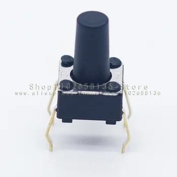 10ШТ B3F-1070 черная головка ключа 6x6x9,5 мм ВЫКЛ. (ВКЛ.) 0,98 Н 100 гс 6*6*9.5 мм 4-контактный микропереключатель Сенсорная кнопка мыши Тактильный переключатель