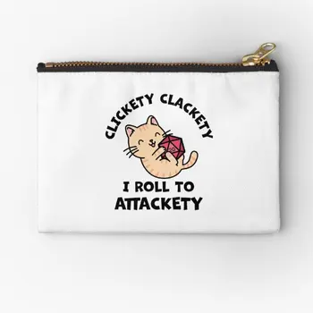 Clickety Clackety I Roll To Attackety Чехлы на молнии, сумка для монет, ключей, Карманная упаковка, Косметический кошелек для денег, Маленький женский кошелек для хранения