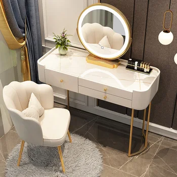 Туалетный столик Легкая Роскошная Каменная доска Туалетный столик для спальни Современный Минималистичный Кабинет для макияжа Мебель Comoda Pra Quarto