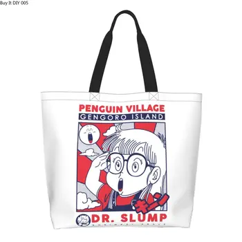 Сумка для покупок с принтом Kawaii Arale Dr.Slump, прочная холщовая сумка для покупок в японском аниме и манге