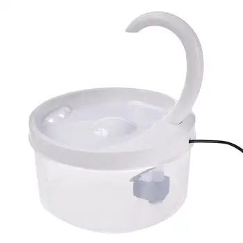 L Фонтанчик для домашних животных, дозатор воды для кошек в форме лебединой шеи, зарядка через USB, Автоматический питьевой фонтанчик со светодиодной подсветкой для кошек и собак